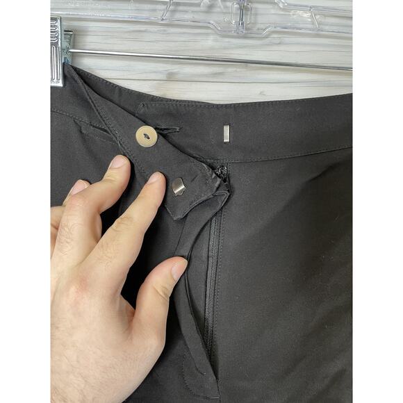 Cynthia Rowley Pants Womens 8 Black Cropped Stretch Ankle Zip Hook Dress Work - Picture 2 of 10